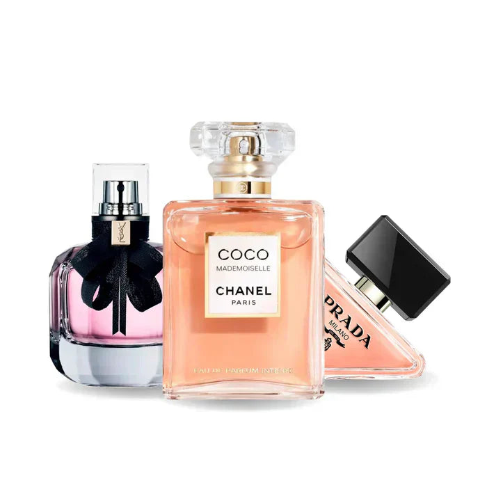 Combinación promocional de 3 perfumes Prada PARADOXE, COCO MADEMOISELLE y MON PARIS 100ml