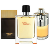 Combinación promocional de 3 perfumes Terre de'Herme, Azzaro Wanted, yTom Ford Noir Extreme 100ml